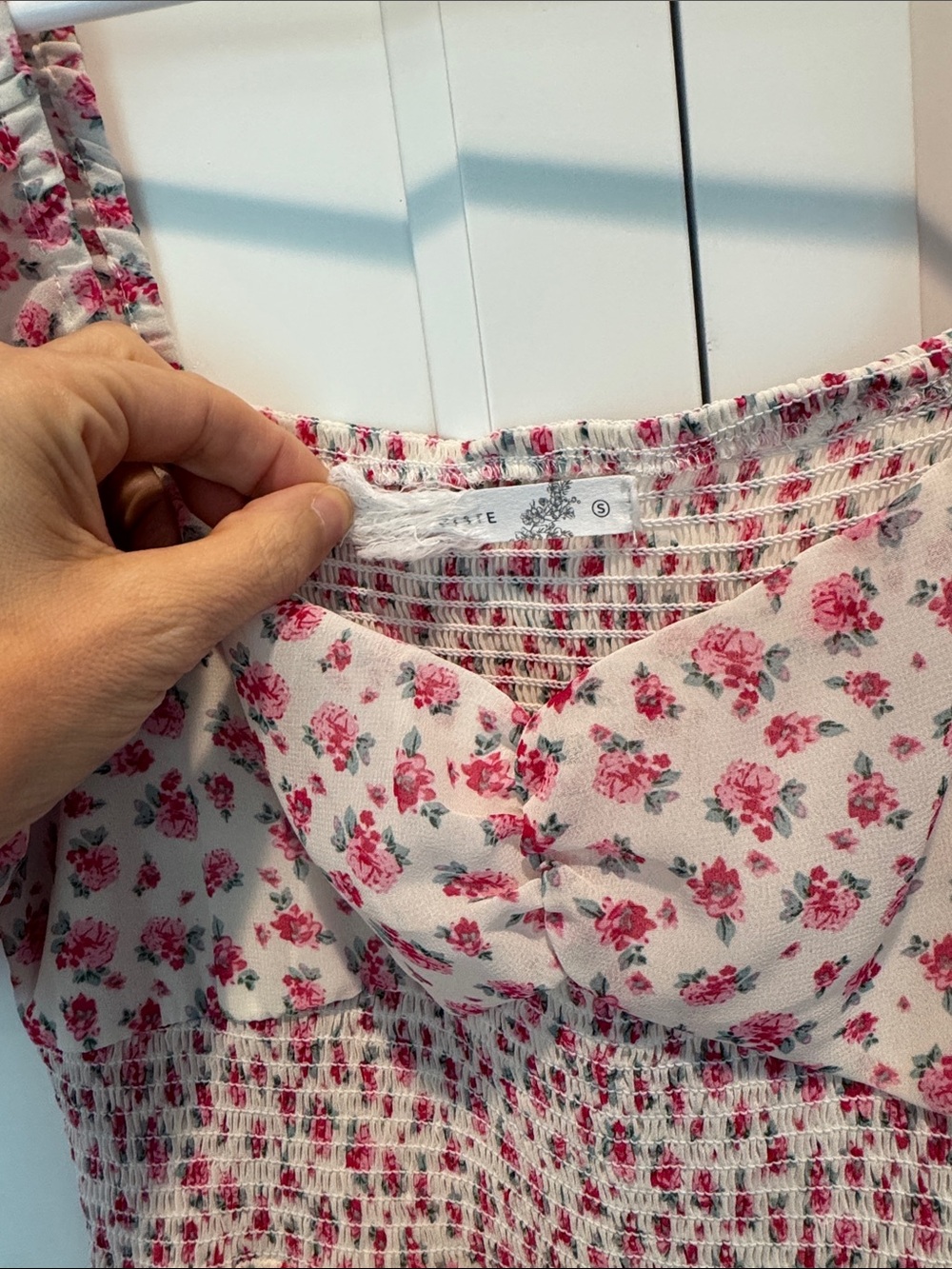 Altar'd State Ivory Maxi Dress with Pink Floral Print - Picture 2 of 6